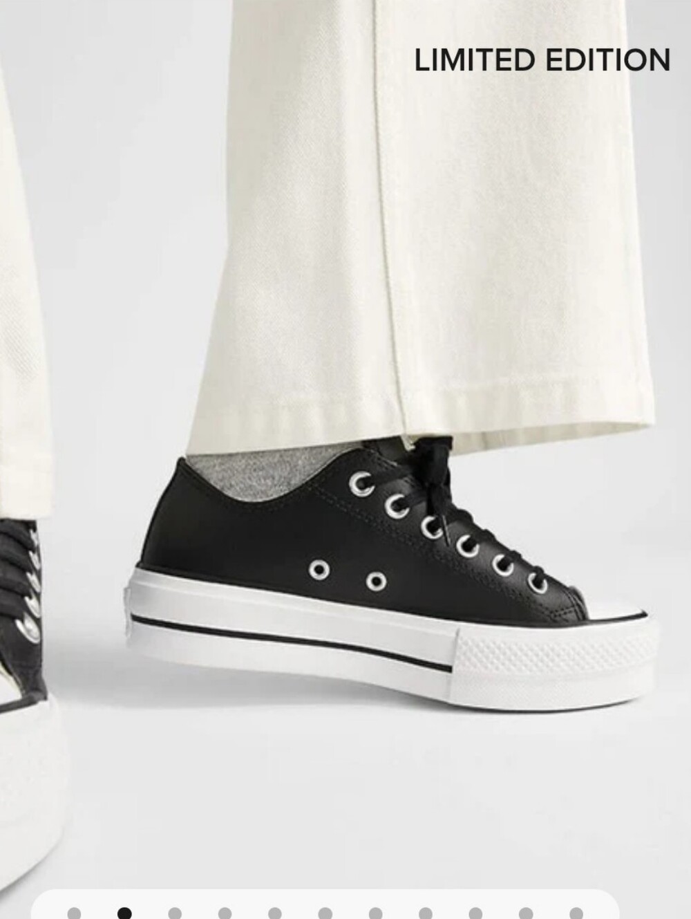 Converse Chuck Taylor NEW Size 7: All Star Platform Leather Low Top